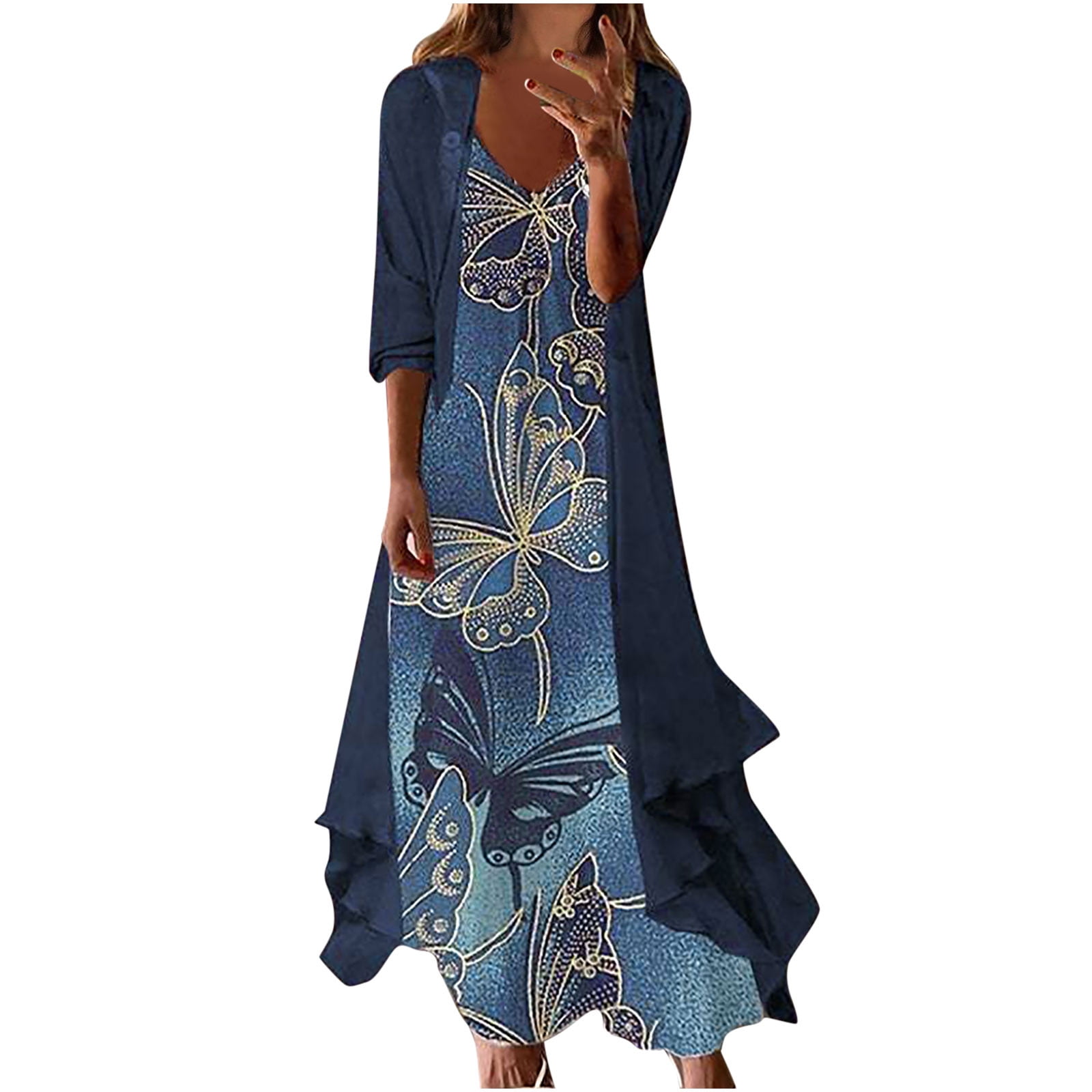 Selfeat Womens Summer Long Sleeve Smock Dress Two Egypt Ubuy