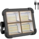 thumbnail image 1 of Foco LED recargable, lámpara para obra de 80 W, luz de trabajo portátil, 200 LED, panel solar, 4 modos de iluminación, batería externa de 6000 mAh, I, 1 of 5