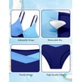 thumbnail image 4 of Traje de baño Doumlop Teen para niñas de 16 a 18 años, talla 18, color azul bloque, 4 of 9