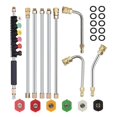 thumbnail image 1 of Pressure Washer Extension Wand Set Universal Washer Extension Rod Kit for Undercarriage Cleaner, 1 of 5