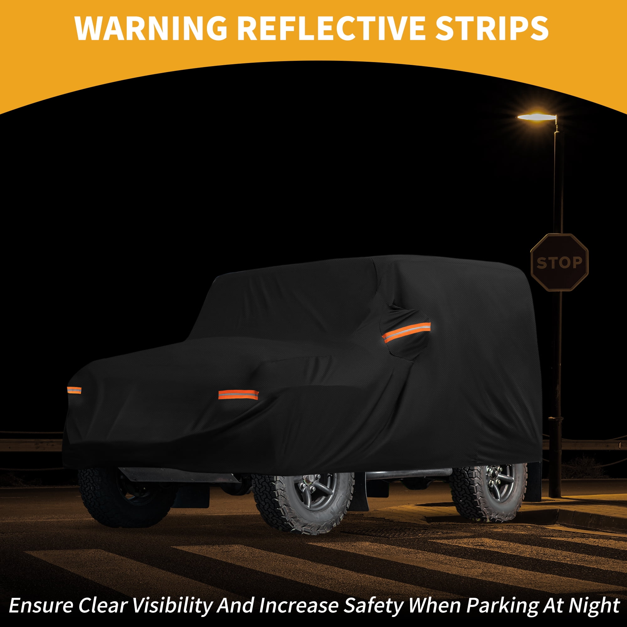 Unique Bargains UV-Resistant Car Cover Black ["for Land Rover Defender 90 2020-2025"]