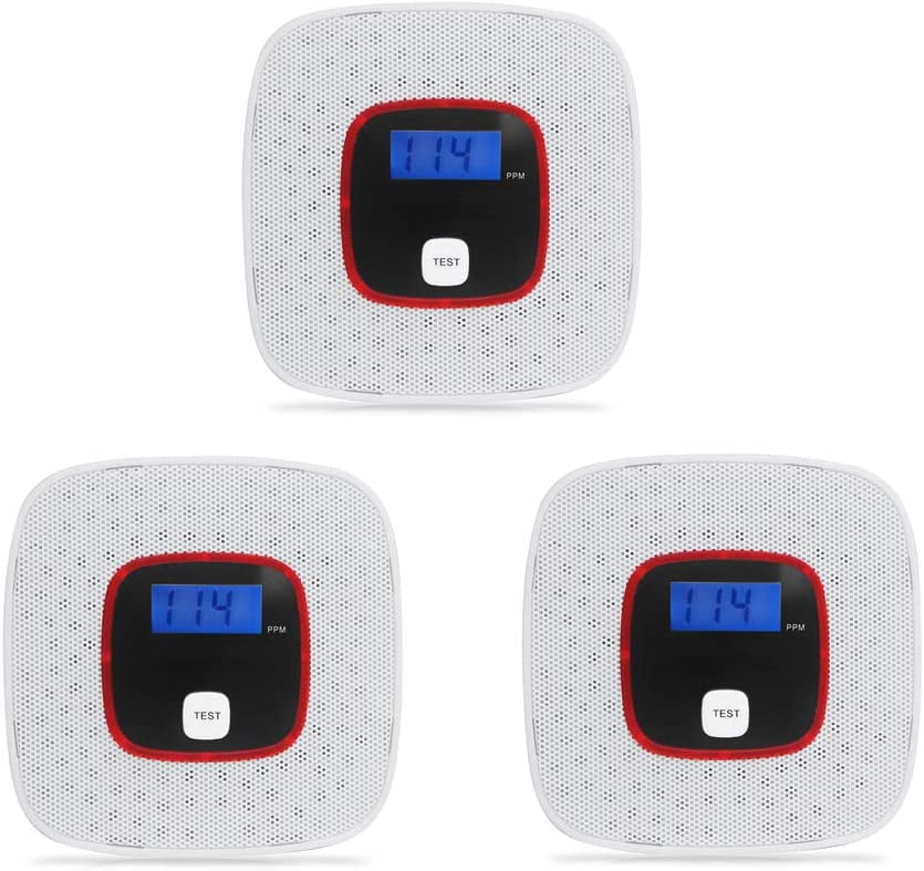 ChangM Carbon Monoxide Alarm, 3 Packs UL 2034 Listed Carbon Monoxide