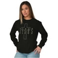 thumbnail image 4 of Religious Christian Faith Jesus Cross Long Sleeve TShirt Men Women Brisco Brands M, 4 of 5