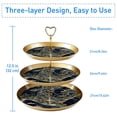 thumbnail image 3 of Atlas Plastic Disc Cupcake Stand with Iron Pillars, 32cm Height, 21cm/24cm/27cm Plate Sizes for Dessert Table Display, 3 of 6