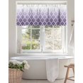 thumbnail image 4 of Lavender Purple Valances for Windows Moroccan Trellis Abstract Gradient Geometric Valance Rod Pocket Short Window Treatments Curtains for Kitchen Bathroom Living Room Bedroom, 42 x 18 Inch, 4 of 7