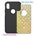 thumbnail image 2 of DistinctInk Custom SKIN / DECAL compatible with OtterBox Commuter for iPhone XR (6.1" Screen) - Gold Green Mermaid Scales, 2 of 5