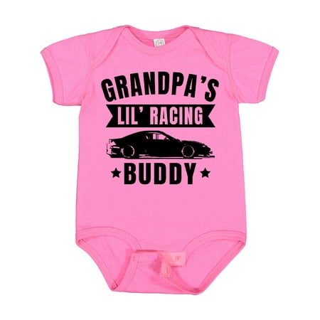 

Inktastic Grandpas Lil Racing Buddy Gift Baby Boy or Baby Girl Bodysuit