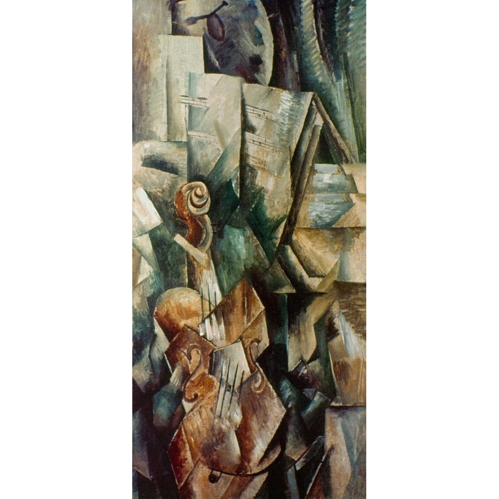 Braques Violin, C1909. /N'Violin And Palette.' Oil On