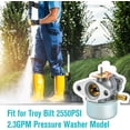 thumbnail image 3 of Carburetor Assembly For Troy Bilt Model #020240 2550PSI 2.3GPM 6.75Hp Pressure Washer, 3 of 6