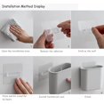 thumbnail image 5 of 2 Packs Wall Mount Toothbrush Holder for Bathroom, Shower, Tooth Brush Holder for Electric Toothbrush, Toothpaste, Razor, Self Adhesive Wallmount / Countertop Organizer(2 white, 5 of 5