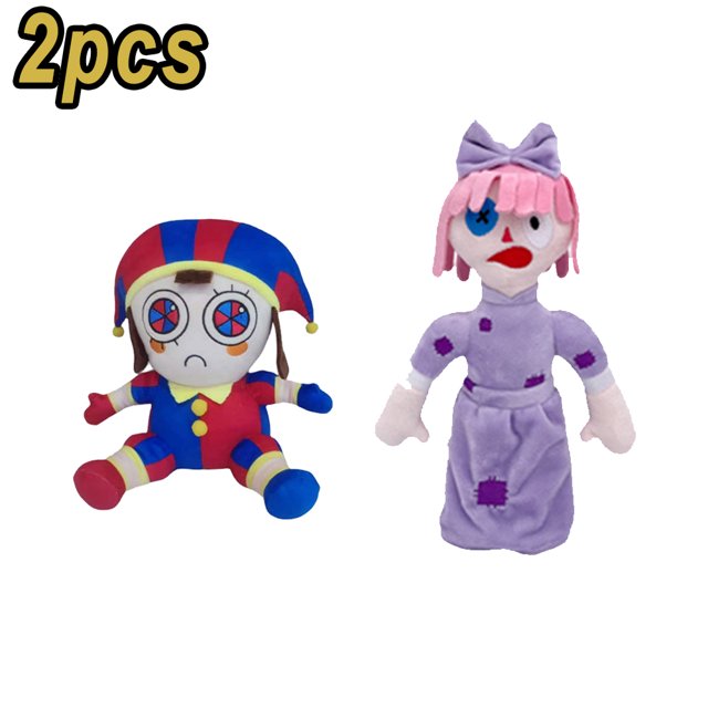 24pcs 43CM The Amazing Digital Circus Plush Toy Anime Game Cute Cartoon Clown Soft Stuffed Doll Funny Birthday Christmas Gift DMH