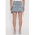 thumbnail image 5 of Women's Acid Wash Denim Mini Utility Skirt, 5 of 5