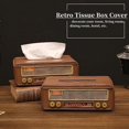 thumbnail image 3 of Retro Tissue Box Covers Tissue Paper Holder Rustic House Tissue Box Cover for Home Office Restaurant, 3 of 4