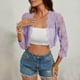 thumbnail image 2 of Blusa,Cárdigan holgado de encaje, blusa con cuello en V y mangas 3/4, top suave y extragrande para mujer, ropa de casa, sopatenor, 2 of 9