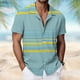 thumbnail image 1 of Blusa y camisa de manga corta con cuello vuelto para hombre, camisa hawaiana de manga corta con estampado de verano para playa, blusa, camisa para hombre, tops de poliéster, 1 of 8