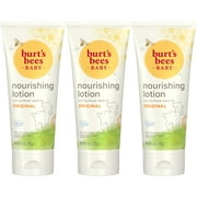 Burt's Bees Baby Nourishing Lotion, Original Scent Baby Lotion, 6 Ounce Tube, Pack of 3