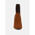 thumbnail image 2 of EZRA Tan Patchwork Suede Ankle Boots, 2 of 4