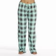 thumbnail image 2 of Aricy Flannel Fuzzy Pajama Pants Women Comfy Soft Fluffy Plush Plaid Pj Pants Drawstring High Waisted Wide Leg Lounge Pants, 2 of 2