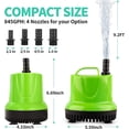 thumbnail image 2 of COSTYLE 60W 845GPH Submersible Water Pump for Pond Aquarium Hydroponics Fish Tank Fountain Waterfall, 2 of 5