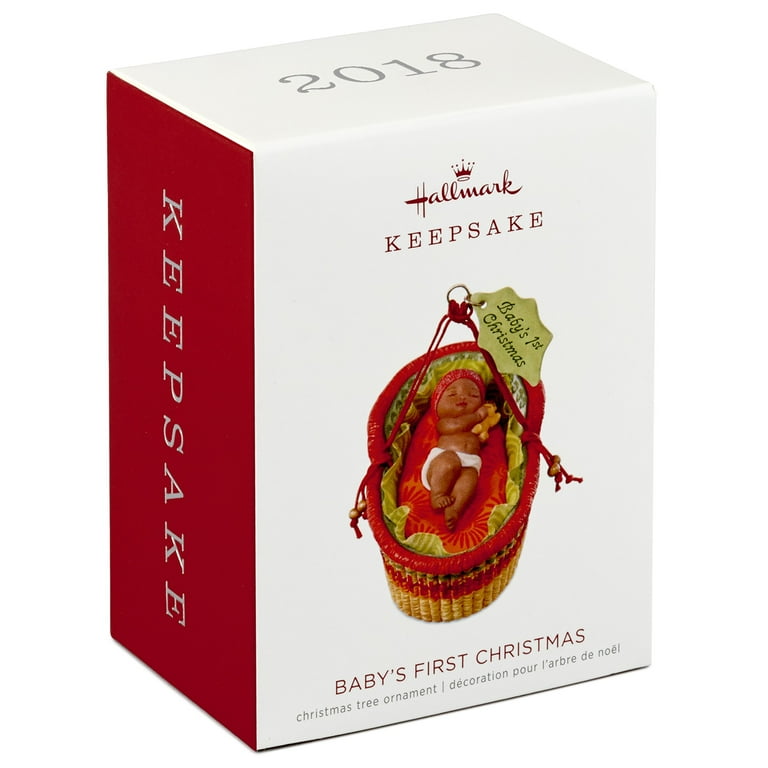 Hallmark Ornament 2018 Baby's First Christmas, African American