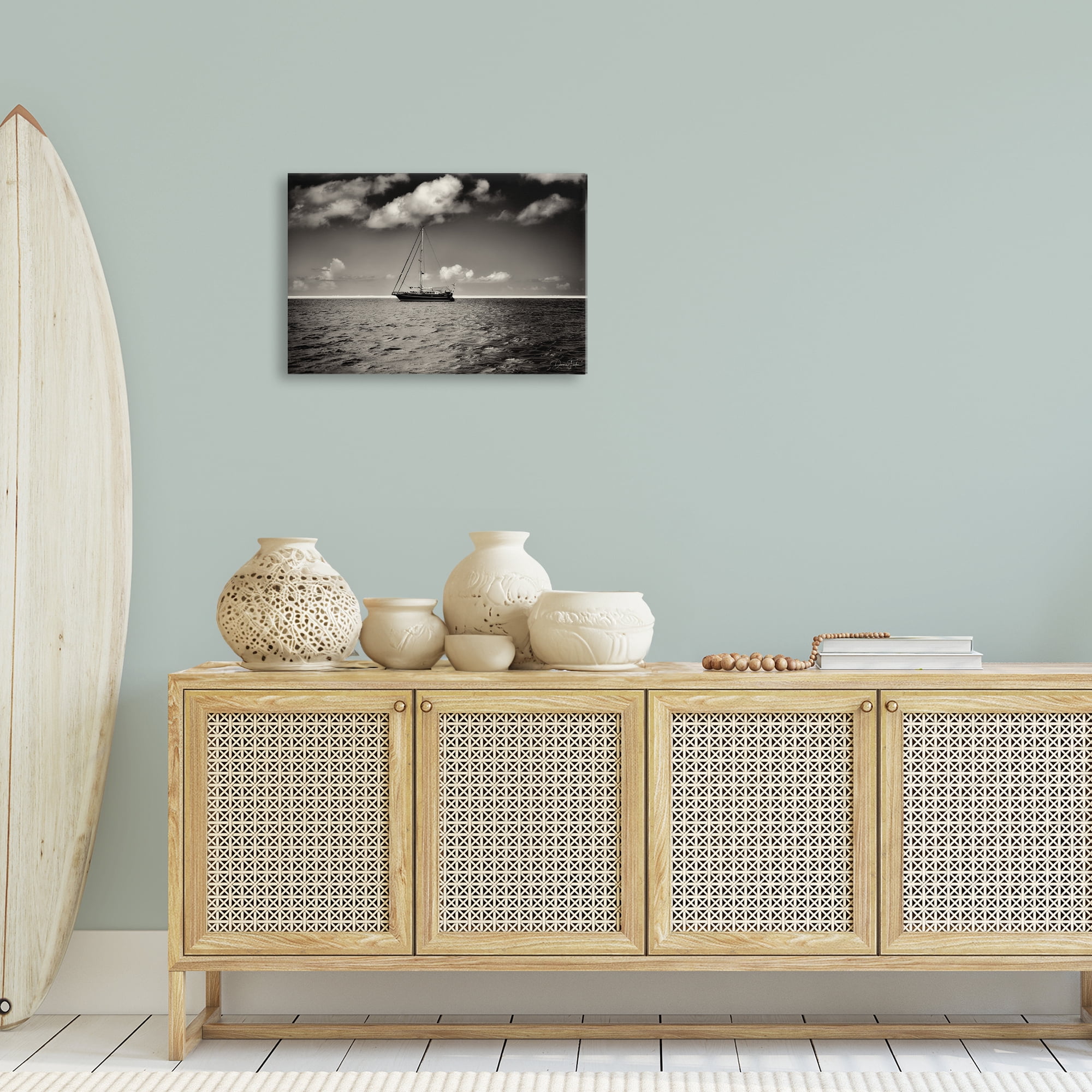 Stupell Industries Clouds Over Big Ship Landscape Photography Gallery Wrapped Canvas Art Print Wall Art, 24 x 16