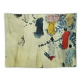 thumbnail image 5 of BCIIG  Asian Tapestry Twin Size, Korean Folk Painting Minhwa Chestnut Tree Fruit Picking Season in Autumn, Wall Hanging Bedspread Bed Cover Wall Decor, Twin , Eggshell and Multicolor Painting, 5 of 6