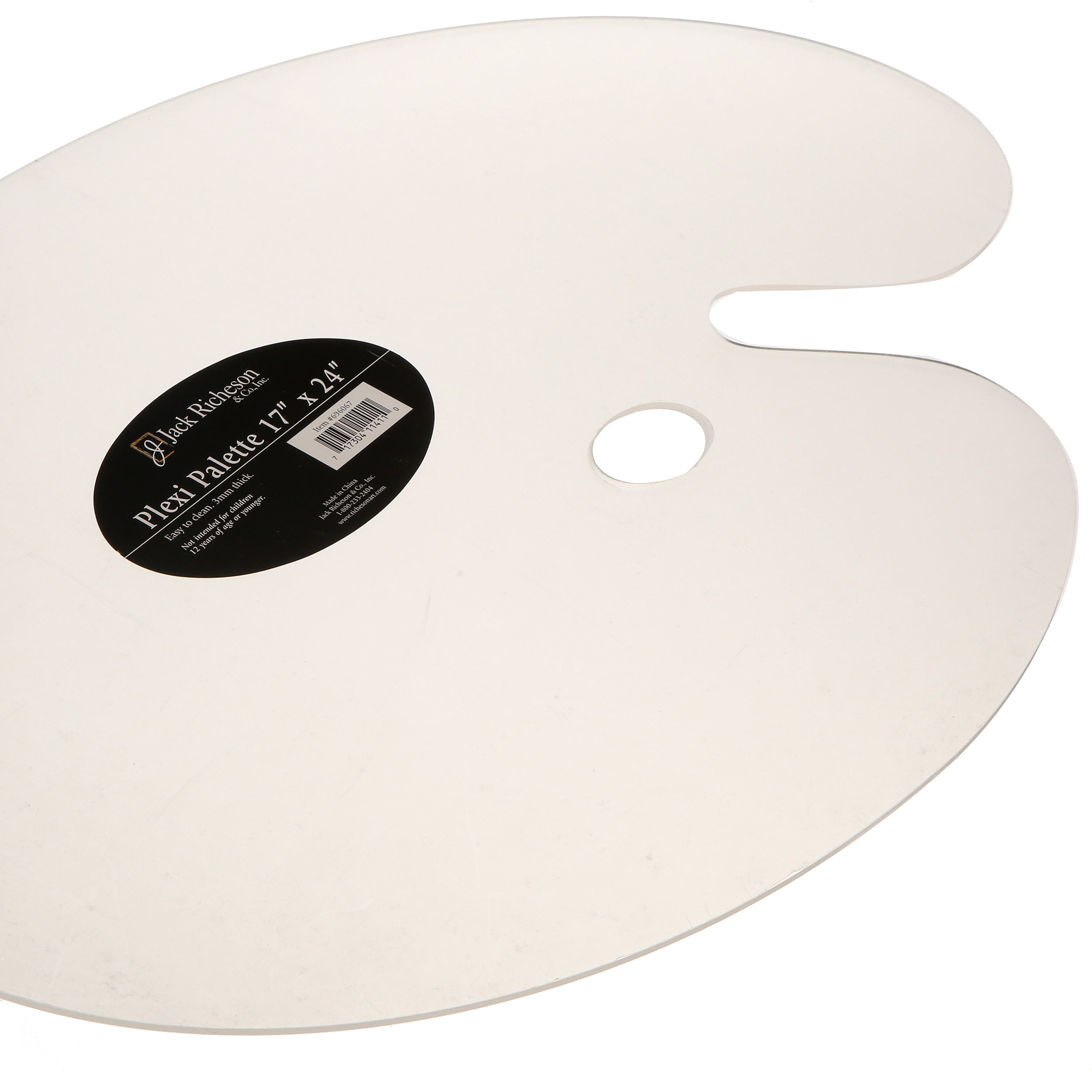 Jack Richeson 696067 Clear Oval Plexi Palette 17 X 24