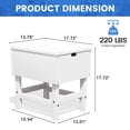 thumbnail image 2 of FUNDAZE Outdoor Cooler Table, Outdoor Side Table with 3 Gallon Ice Bucket,Detchable Top Lid, Patio Bar Table for Poolside, Party, Camping, Picnic, White, 2 of 12