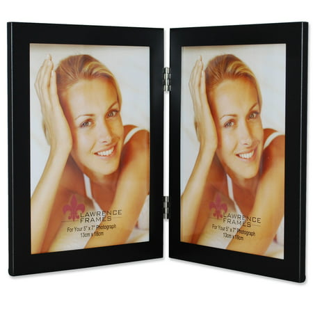 Black 5x7 Hinged Double Metal Picture Frame
