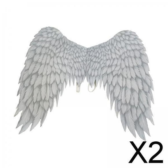 BELOVING 2xNon Woven Angel Mardi Gras Halloween Cosplay Costume Props White