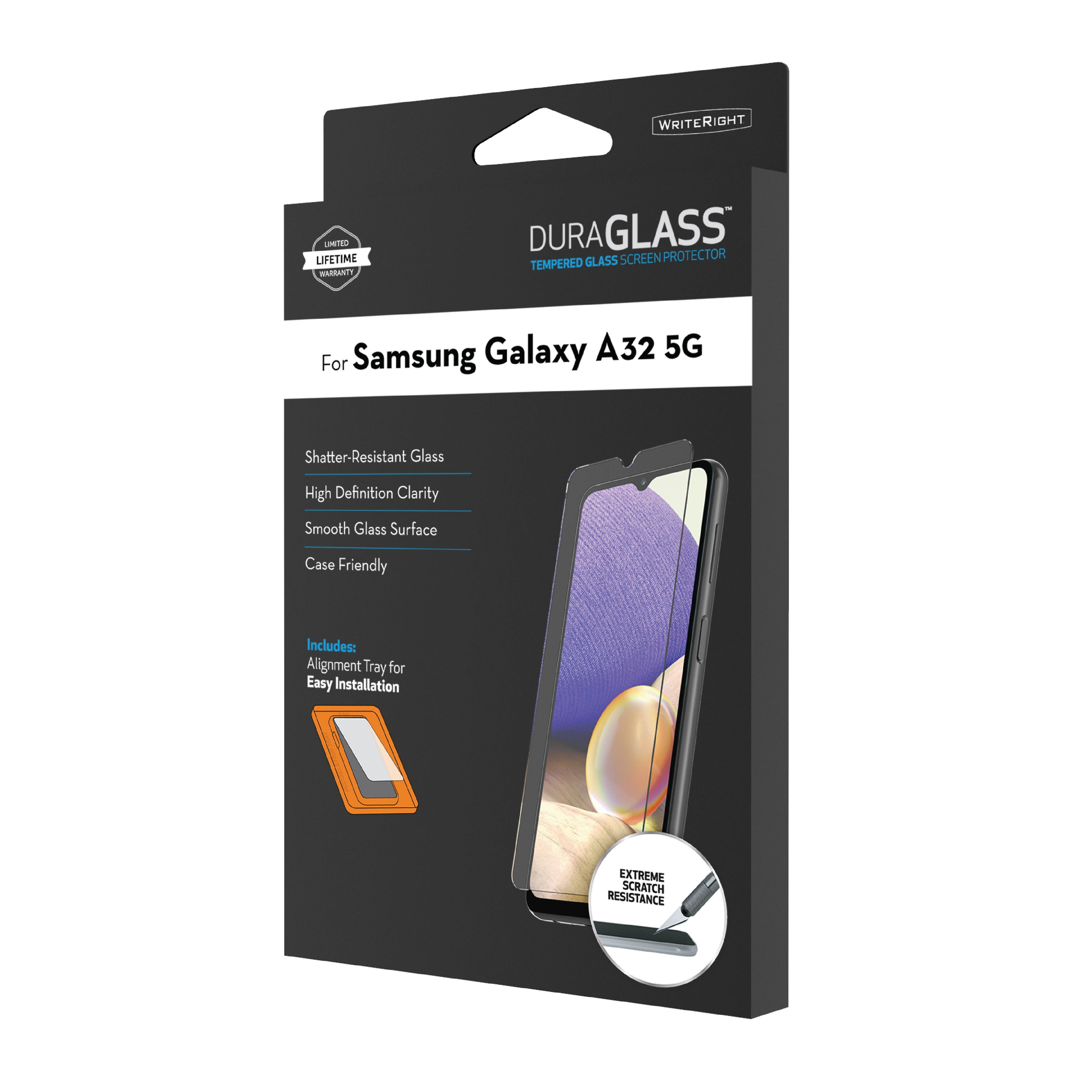 Fellowes SAMSUNG Galaxy A32 5G DuraGlass Tempered Glass Screen Protector, Clear