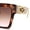 Pink Tortoise - Pink Smoke, variant on Womens Large Squared Rectangle Cat Eye Designer Fashion Plastic Sunglasses Pink Tortoise - Pink Smoke