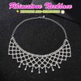 thumbnail image 2 of Rhinestone Chunky Choker Necklace Silver Sparkly Diamond Jewelry for Women, 2 of 5