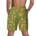 thumbnail image 2 of Lsque Mens Swim Trunks Cactus 2 Pattern - Bathing Suit Compression Liner - Beach Swim Shorts Swimwear - (S-3XL) - Stretch Quick Dry -X-Large, 2 of 9