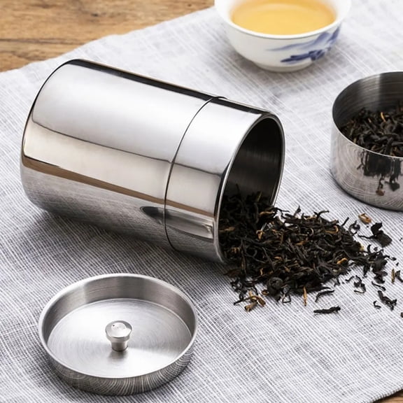 YoreHome 304 Stainless Steel Airtight Tea Coffee Canister Sealed 400ml for Home Portable Travel