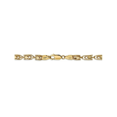 14k Marquise Necklace - 4 mm 14k Yellow Gold Marquise Rope Chain Necklace - 20 Inch
