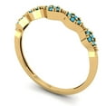 thumbnail image 2 of 0.1 ct Brilliant Round Cut Simulated Turquoise 18K Yellow Gold Stackable Band SZ 5, 2 of 6