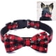 thumbnail image 1 of Collar Perro Navidad con Pajarita, Patrón de Copo de Nieve de Navidad Collar de Perro Mascota Ajustable para pequeño Mediano Grande Gato Perro Rojo, 1 of 5