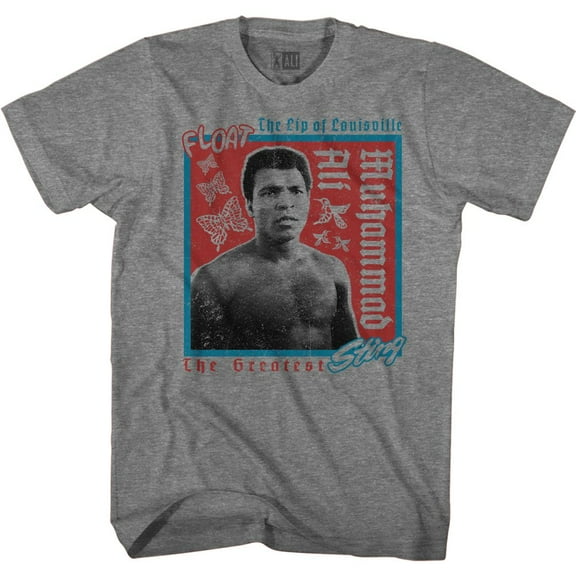 Muhammad Ali The Lip Of Louisville Graphite Heather Adult T-Shirt 5Xl