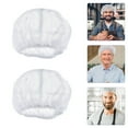 thumbnail image 1 of CUITING 10 Chapeaux de Chef en Maille Blanche avec Filets Ajustables pour Cuisine Restaurant, 1 of 11