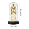 thumbnail image 3 of Halloween Decorations Indoor LED Light Up Glowing Cute White Girly Ghost in Glass Dome Battery-Operated Halloween Tabletop Decor for Shelf Mantel Spooky Party Display, 3 of 6