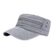 thumbnail image 1 of Xiao Hua Gorra escolar militar, gorra de béisbol estilo militar, parte superior plana, lavada, primavera verano, retro, ala baja, gorra escolar militar, 1 pieza, gris, 1 of 5