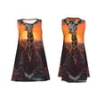 thumbnail image 7 of KLL Tree Hollow Meditating Giraffe Pattern Womens Summer Dresses 2025,Loose Round Neck Sleeveless Sundresses Tank Dresses with Pockets, 7 of 7