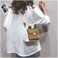 thumbnail image 2 of Bolso bandolera estilo coreano para chica, bonito bolso de estudiante, bolso pequeño para mujer, bolso de lona suave con estampado de letras Harajuku de estilo japonés para chica, 2 of 6
