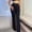 *Black, variant on Women's High Waisted Bootcut Pants, Solid Color Casual Trousers with Elastic Stretch Waist Blue,Womens Plus L