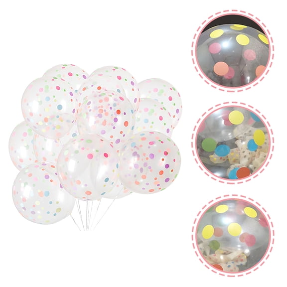 SEWACC 50 Pcs Latex Balloons Round Clear Large for Birthday and Wedding Celebrations