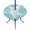 Turquoise, variant on Round Outdoor Tablecloth with Umbrella Hole and Zipper, Aqua Coastal Tablecloth with Elastic Waterproof, Beach Starfish Nautical Coral Shell Summer Patio Table Covers for 55" - 60" Pool Tables
