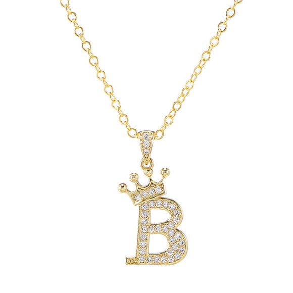 TechWave Zircon English Letter Pendant Lady Necklace Necklace Chain Pearl Necklace Drop Back Necklace Chain Heart Necklace 2000s Jewelry for Women Chain Necklace Choker Custom Necklace for Women