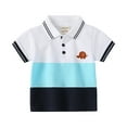 thumbnail image 2 of Esaierr Toddler Boys Short Sleeve T Shirt for Kids Summer Clothes Tees Shirts 1-8 Years Cotton Color Block Casual Tops for Boys, 2 of 8