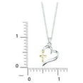 thumbnail image 3 of Little Luxuries Women's 18" Two-Tone Gold Flash Plated Sterling Silver "Faith Hope Love" Pendant Necklace, 3 of 4